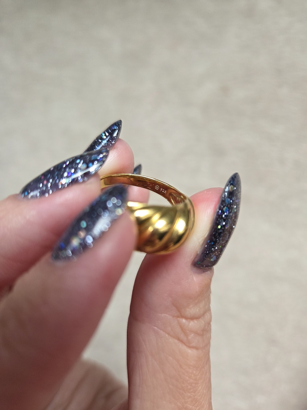 Gold Dome Twist Ring - Women Jewelry